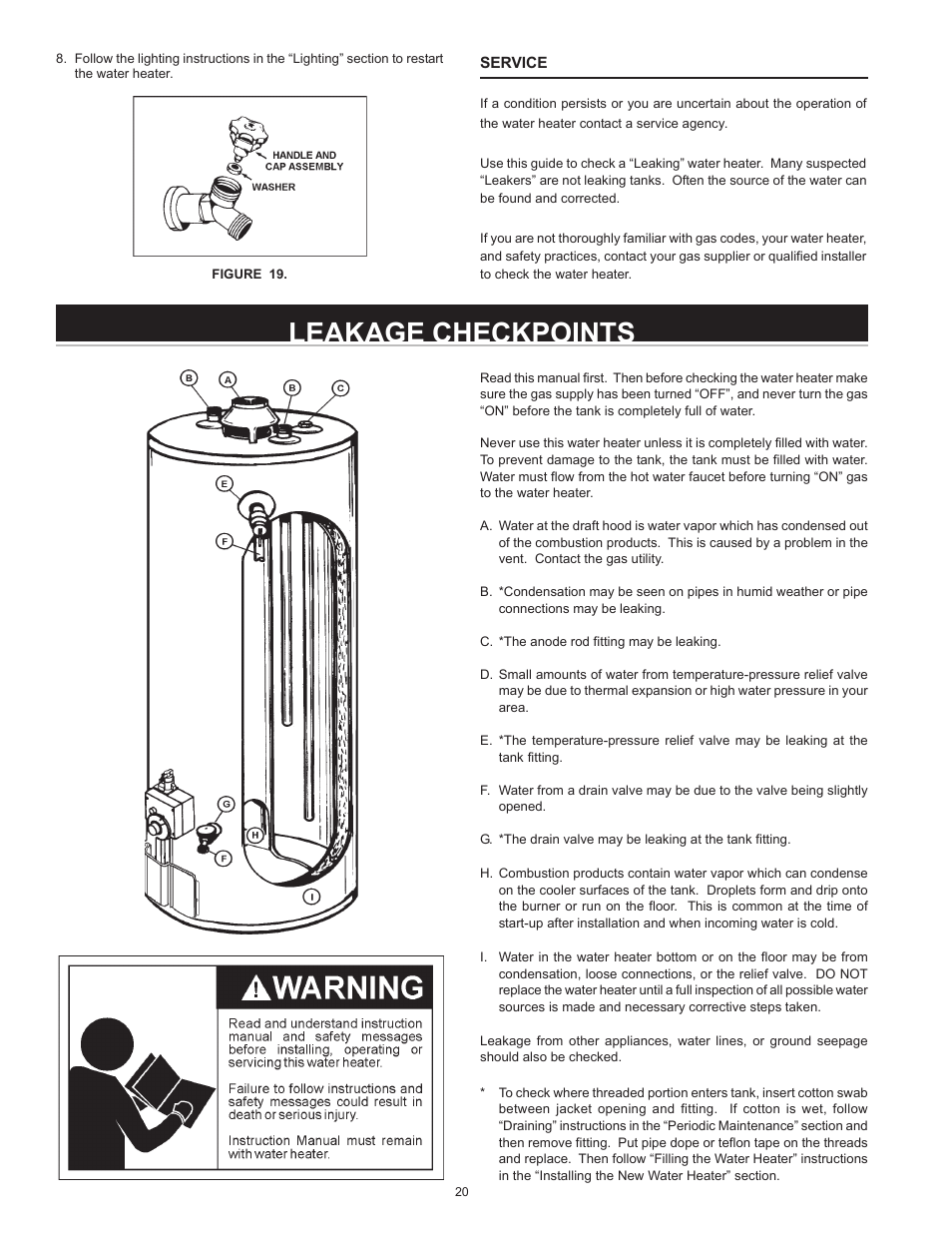 Leakage checkpoints | State SBS65 65NE User Manual | Page 20 / 24