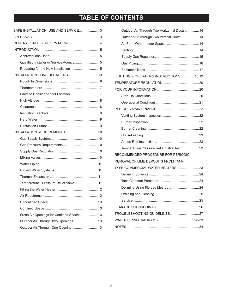 State SBS100 76NE User Manual | Page 2 / 36