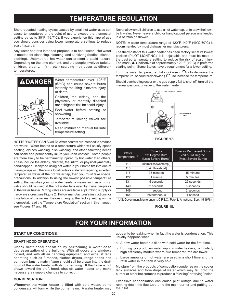 Temperature regulation for your information | State SBS100 76NE User Manual | Page 20 / 36
