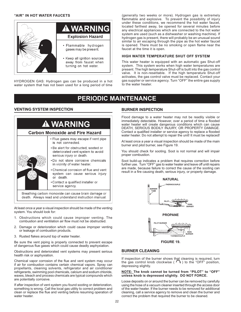 Periodic maintenance | State SBS100 76NE User Manual | Page 22 / 36