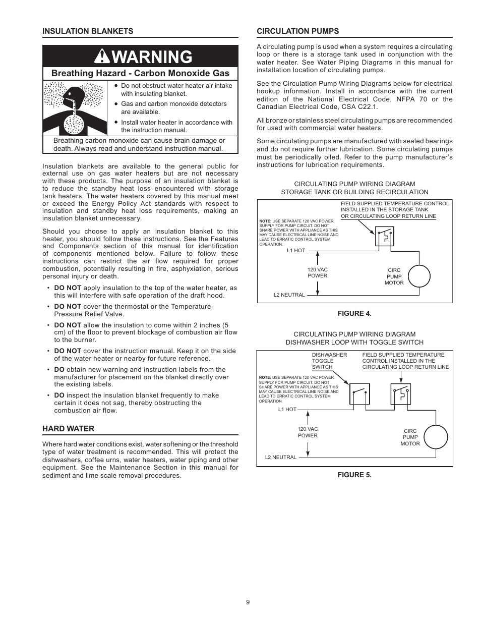 Breathing hazard - carbon monoxide gas | State SBS100 76NE User Manual | Page 9 / 36