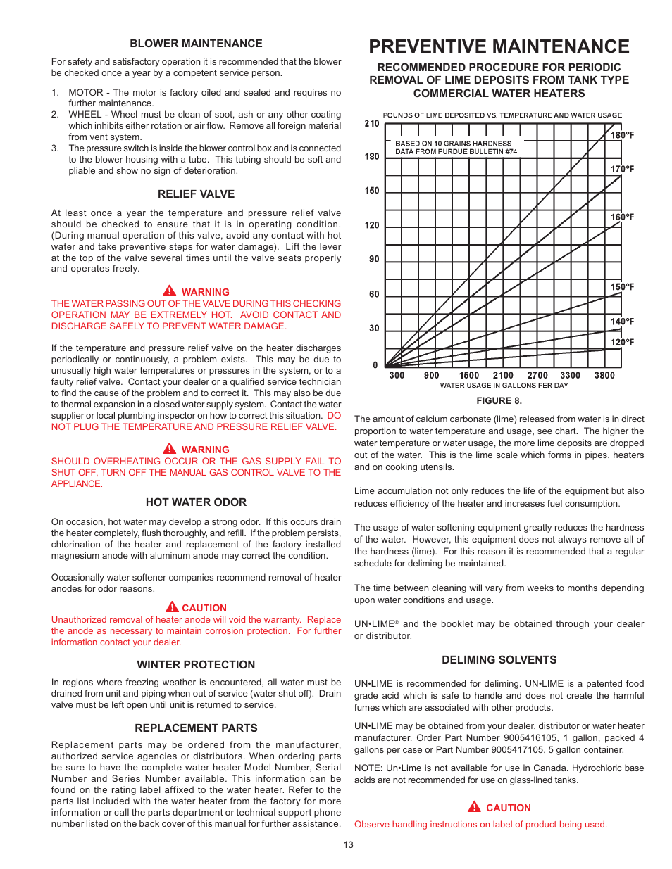 Preventive maintenance | State SBB75 76NE User Manual | Page 13 / 24