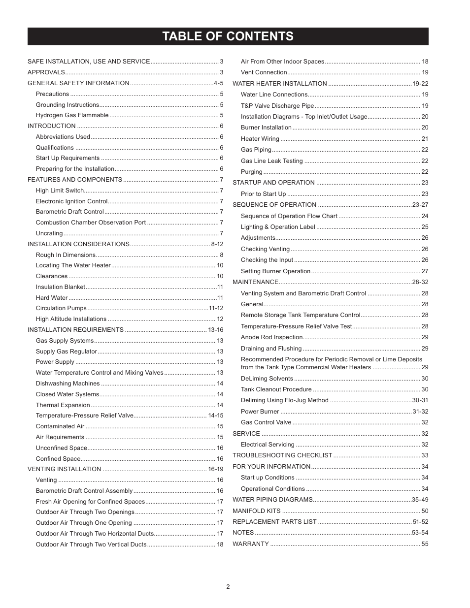 State GPG 81 370NEA User Manual | Page 2 / 56