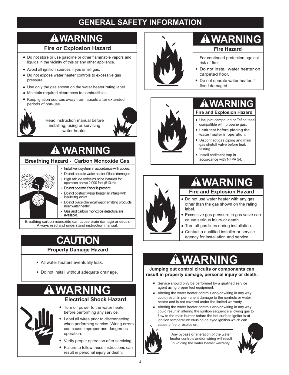 Caution, General safety information, Fire or explosion hazard | State GPG 81 370NEA User Manual | Page 4 / 56