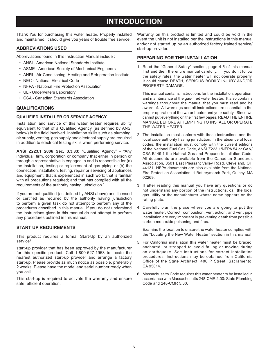 Introduction | State GPG 81 370NEA User Manual | Page 6 / 56