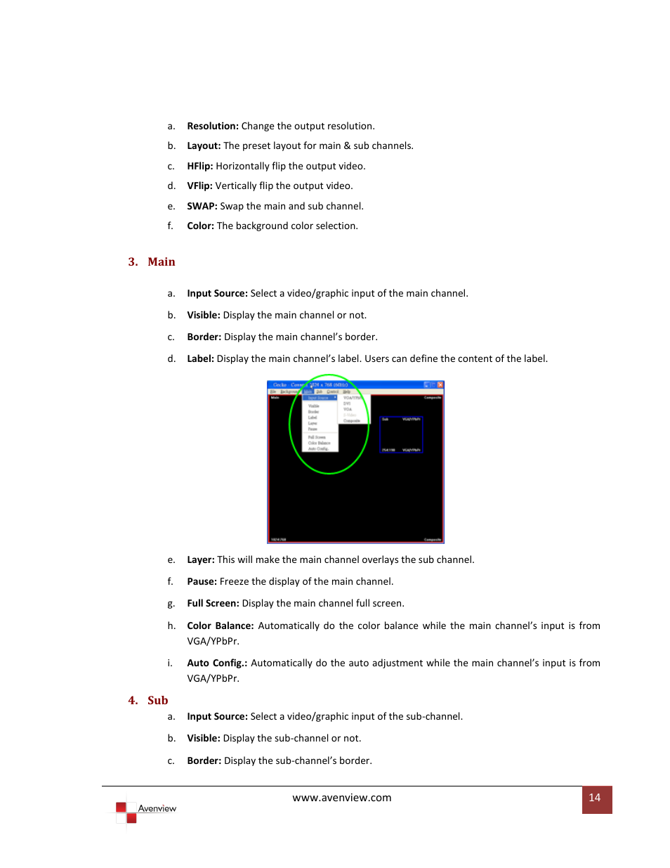 Avenview DVI-VIDEOWALL-4 User Manual | Page 14 / 29