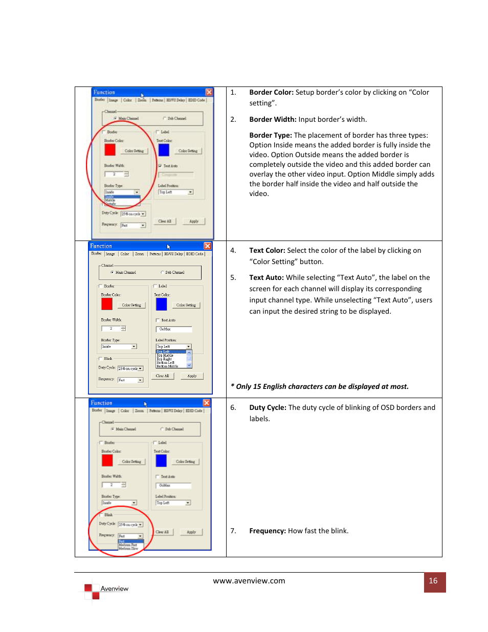 Avenview DVI-VIDEOWALL-4 User Manual | Page 16 / 29