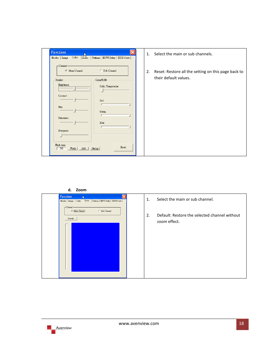 Avenview DVI-VIDEOWALL-4 User Manual | Page 18 / 29