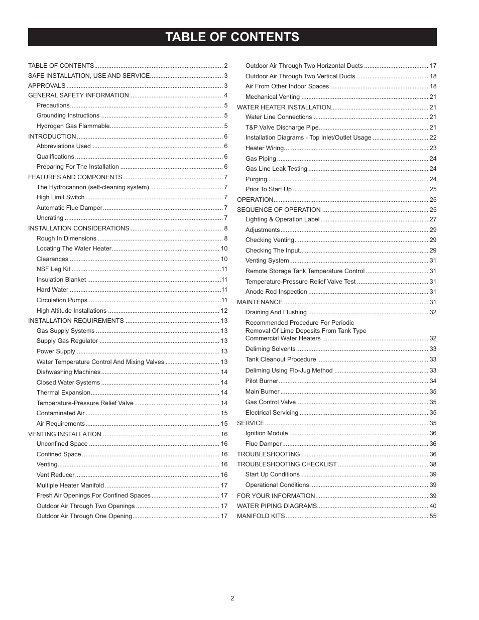 State SBD85 365NE A User Manual | Page 2 / 56