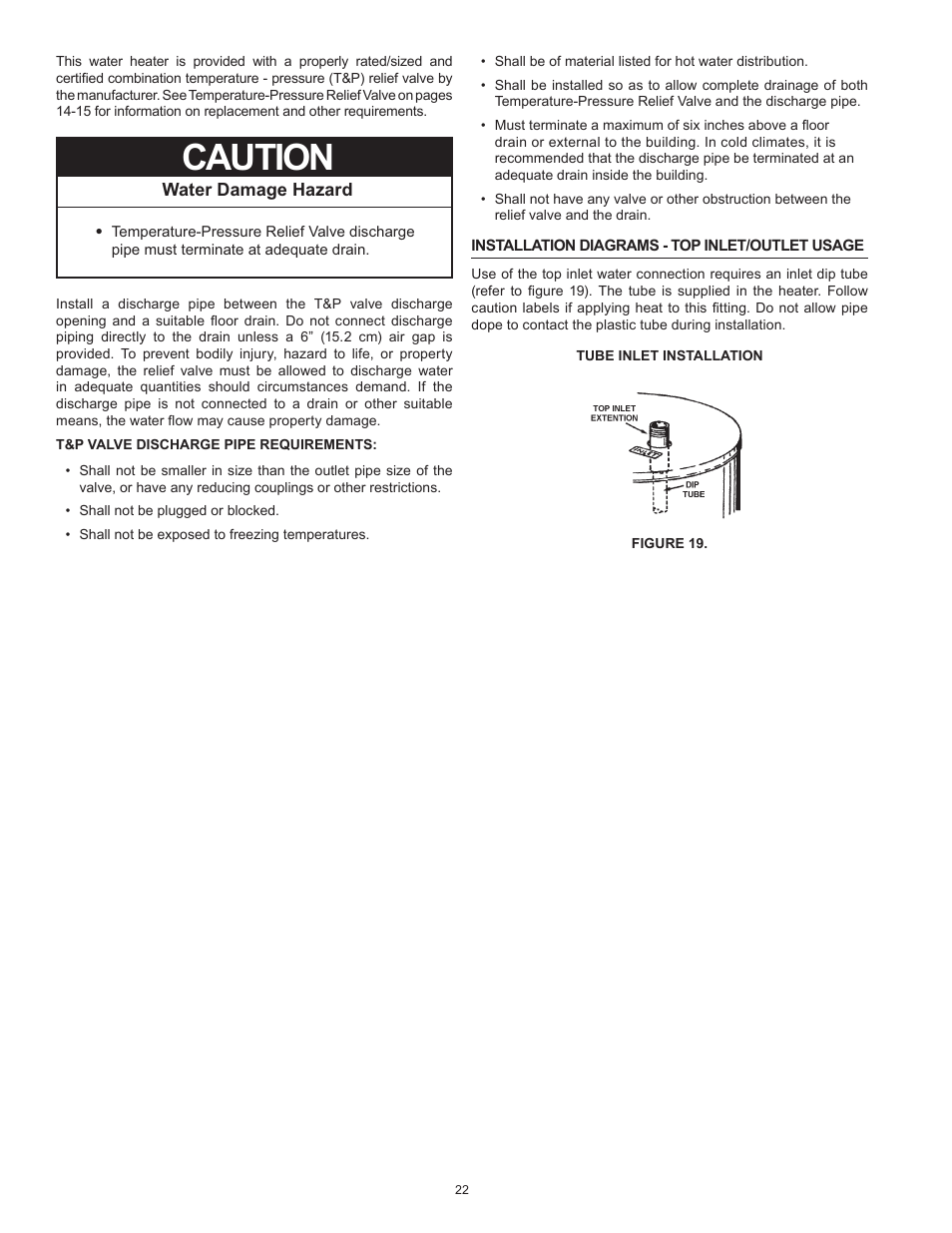 Caution | State SBD85 365NE A User Manual | Page 22 / 56