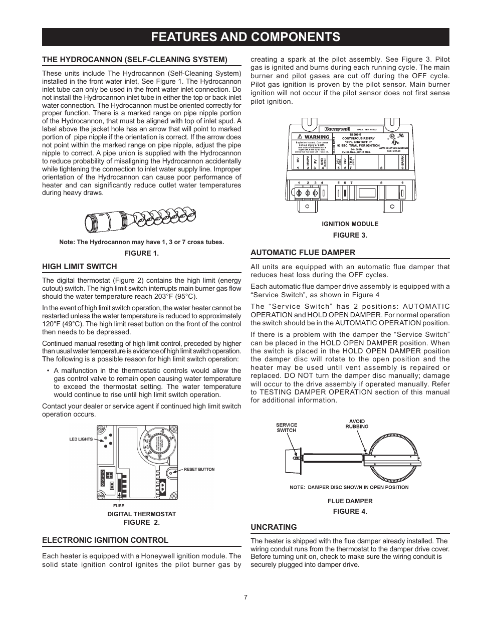 Features and components | State SBD85 365NE A User Manual | Page 7 / 56