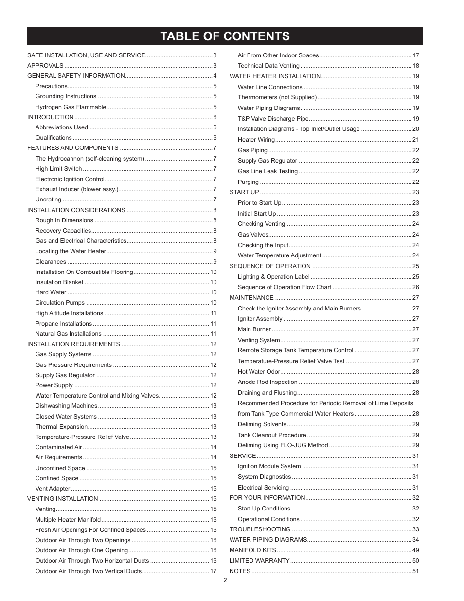 State SBD85 500PE User Manual | Page 2 / 52