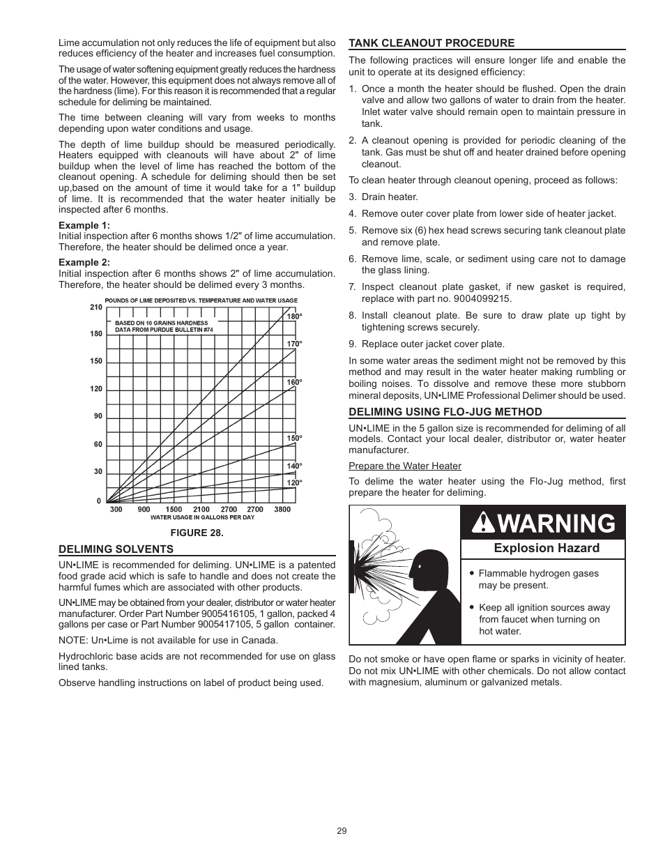 Explosion hazard | State SBD85 500PE User Manual | Page 29 / 52