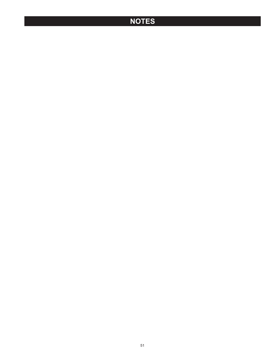 Notes | State SBD85 500PE User Manual | Page 51 / 52