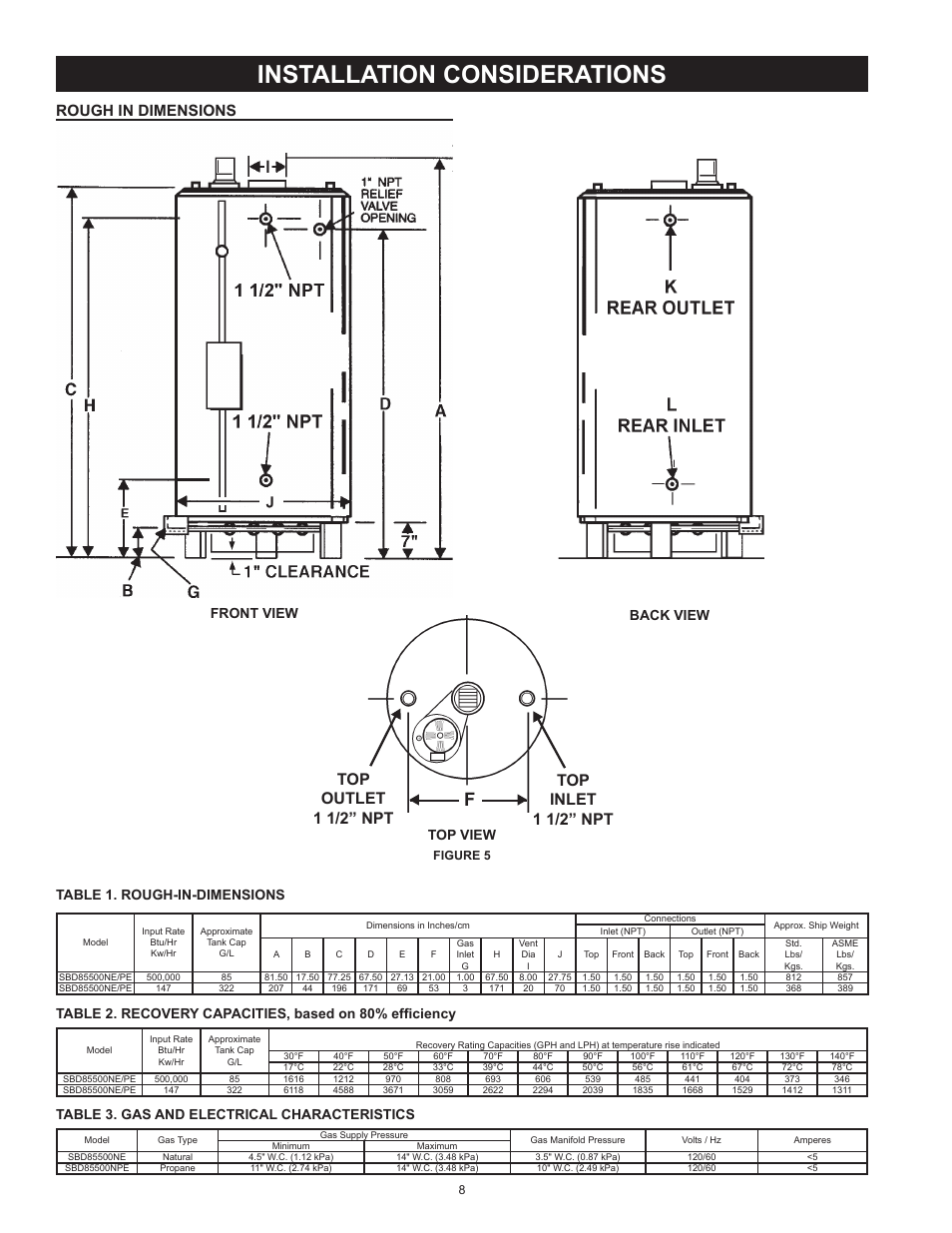 Installation considerations | State SBD85 500PE User Manual | Page 8 / 52