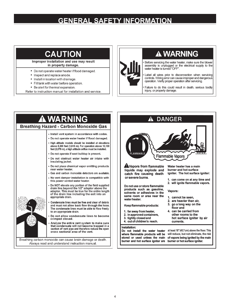 General safety information | State SHE50 76 User Manual | Page 4 / 40