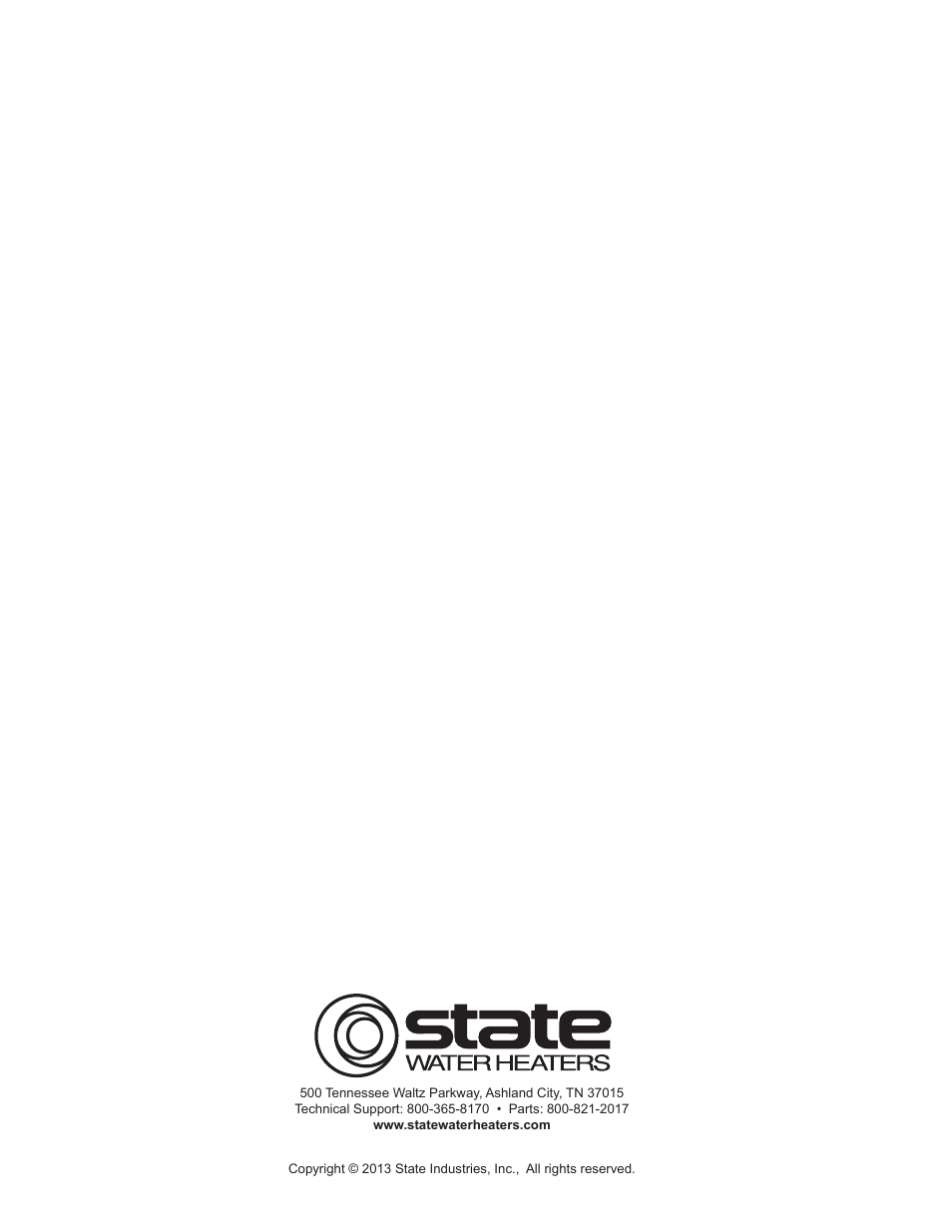 State SHE75 100NE User Manual | Page 60 / 60