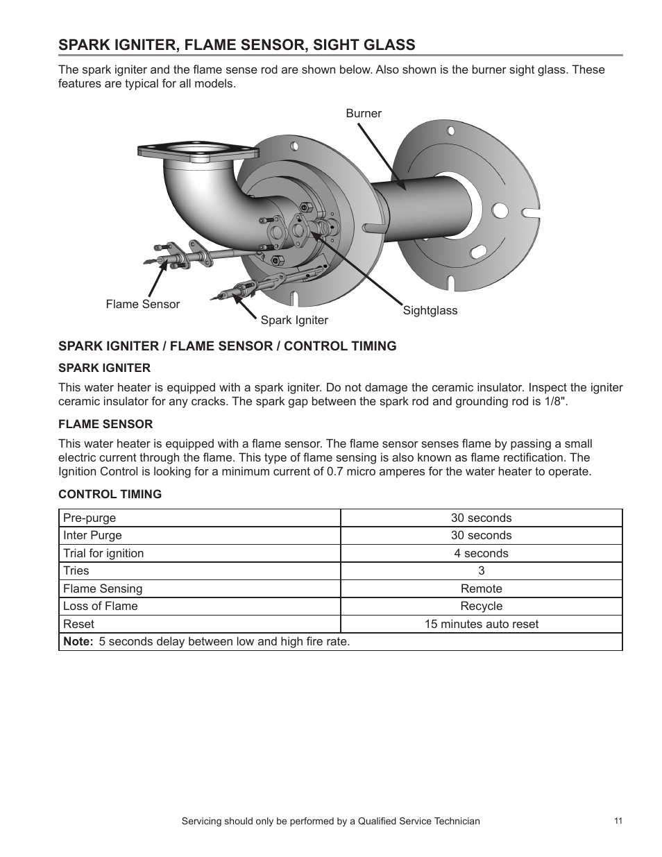Spark igniter, flame sensor, sight glass | State SBL85 390NE A User Manual | Page 13 / 38