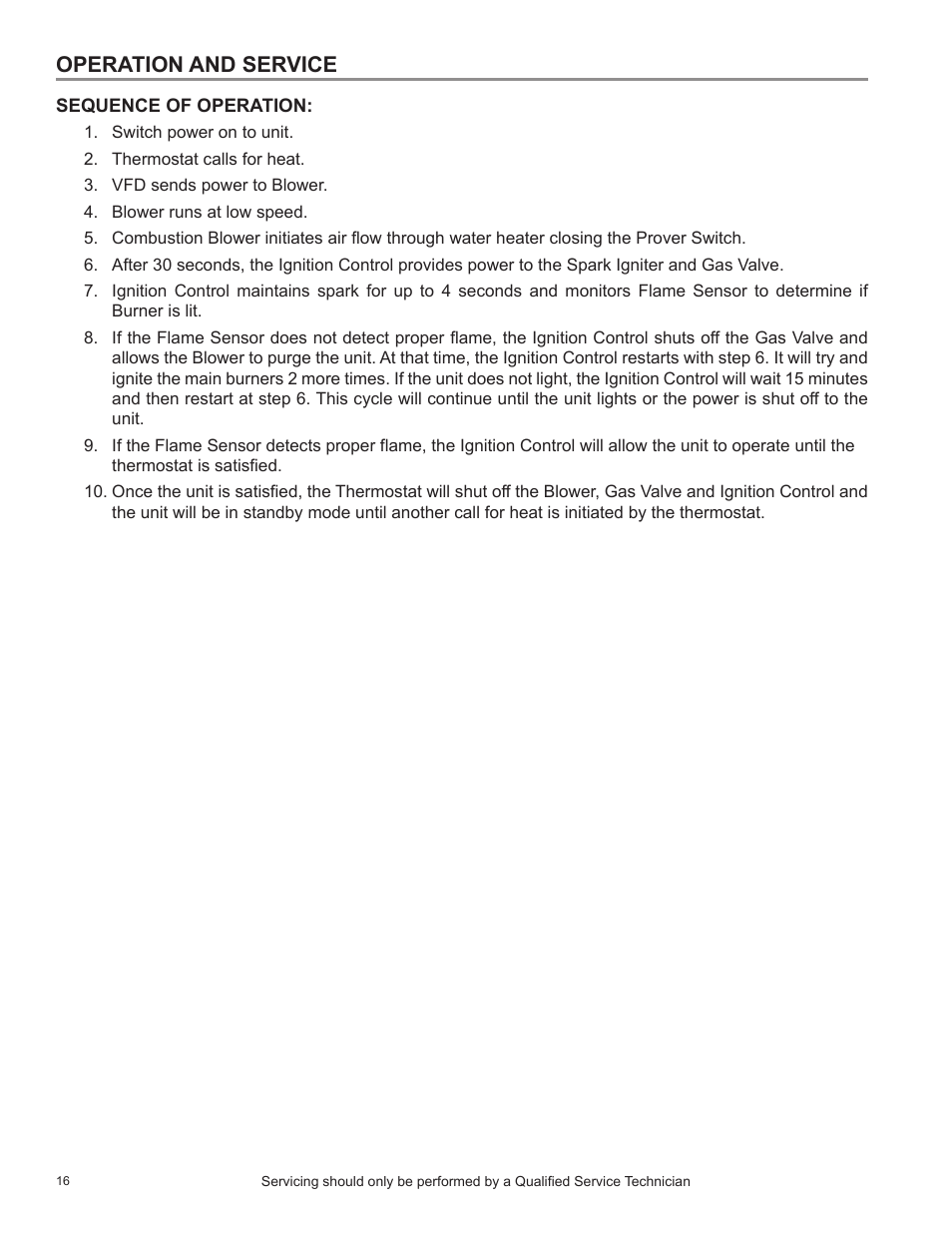 Operation and service | State SBL85 390NE A User Manual | Page 18 / 38