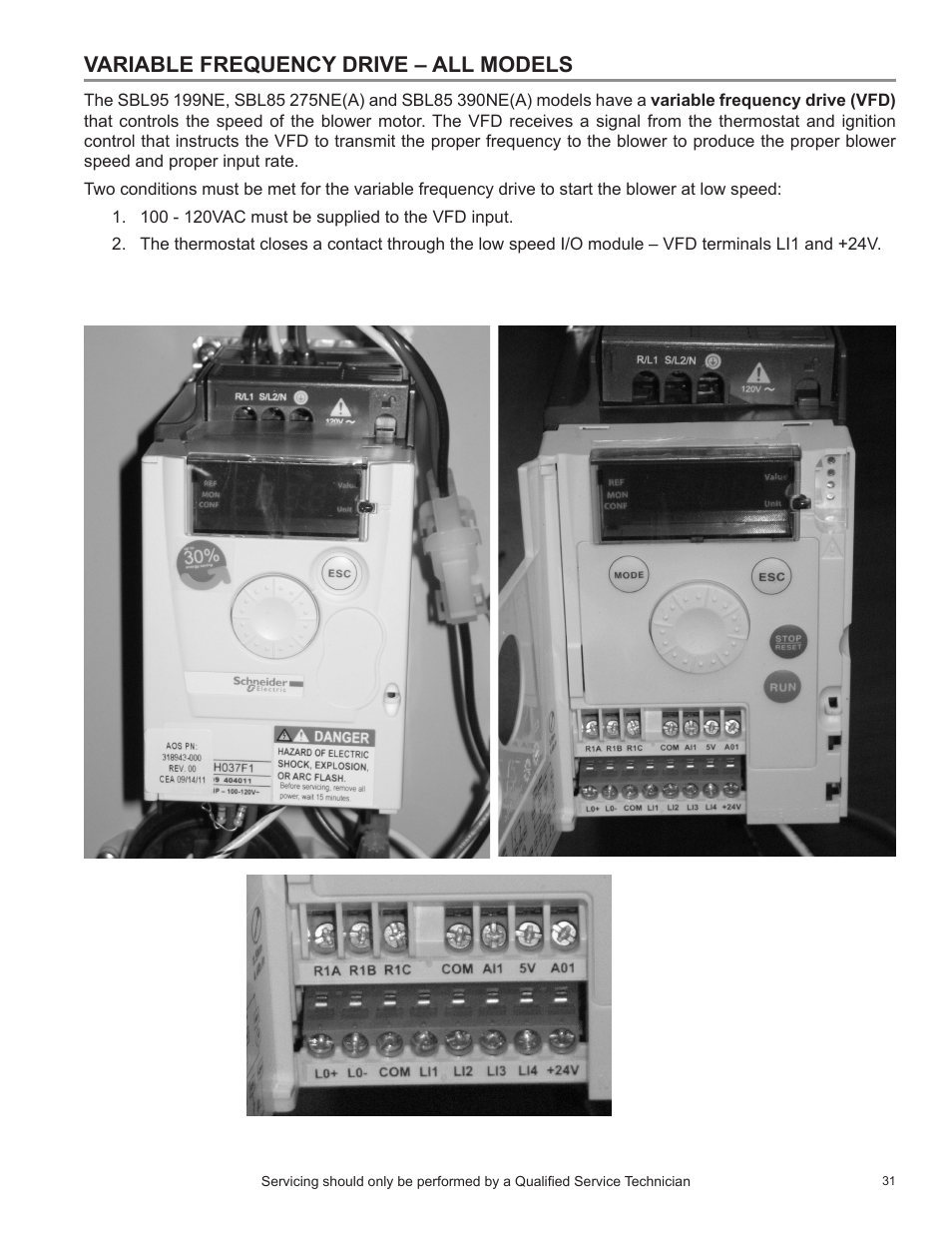 Variable frequency drive – all models | State SBL85 390NE A User Manual | Page 33 / 38