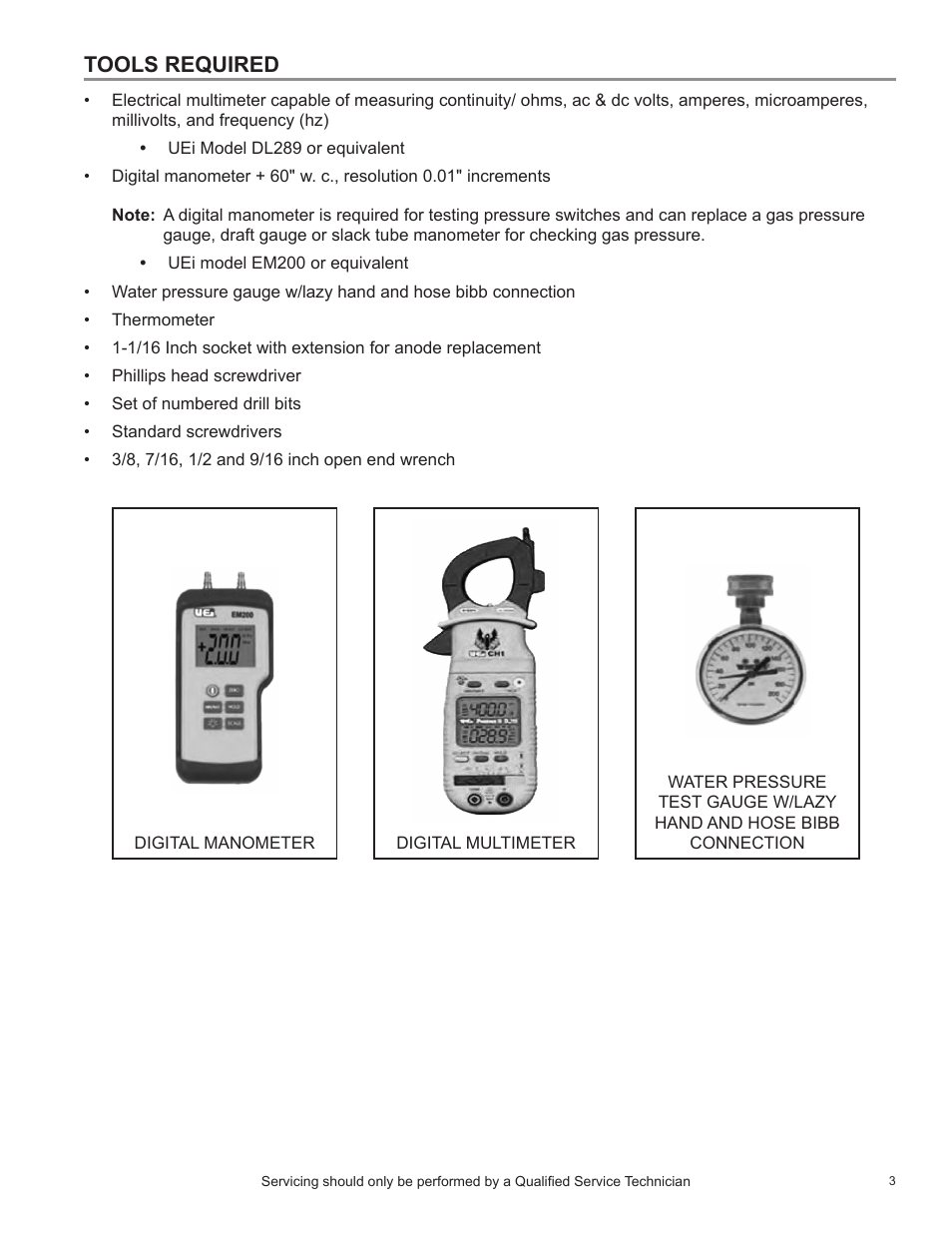 Tools required | State SBL85 390NE A User Manual | Page 5 / 38