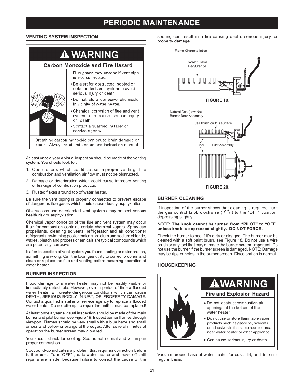 Periodic maintenance | State SBL100 76 NE User Manual | Page 21 / 36