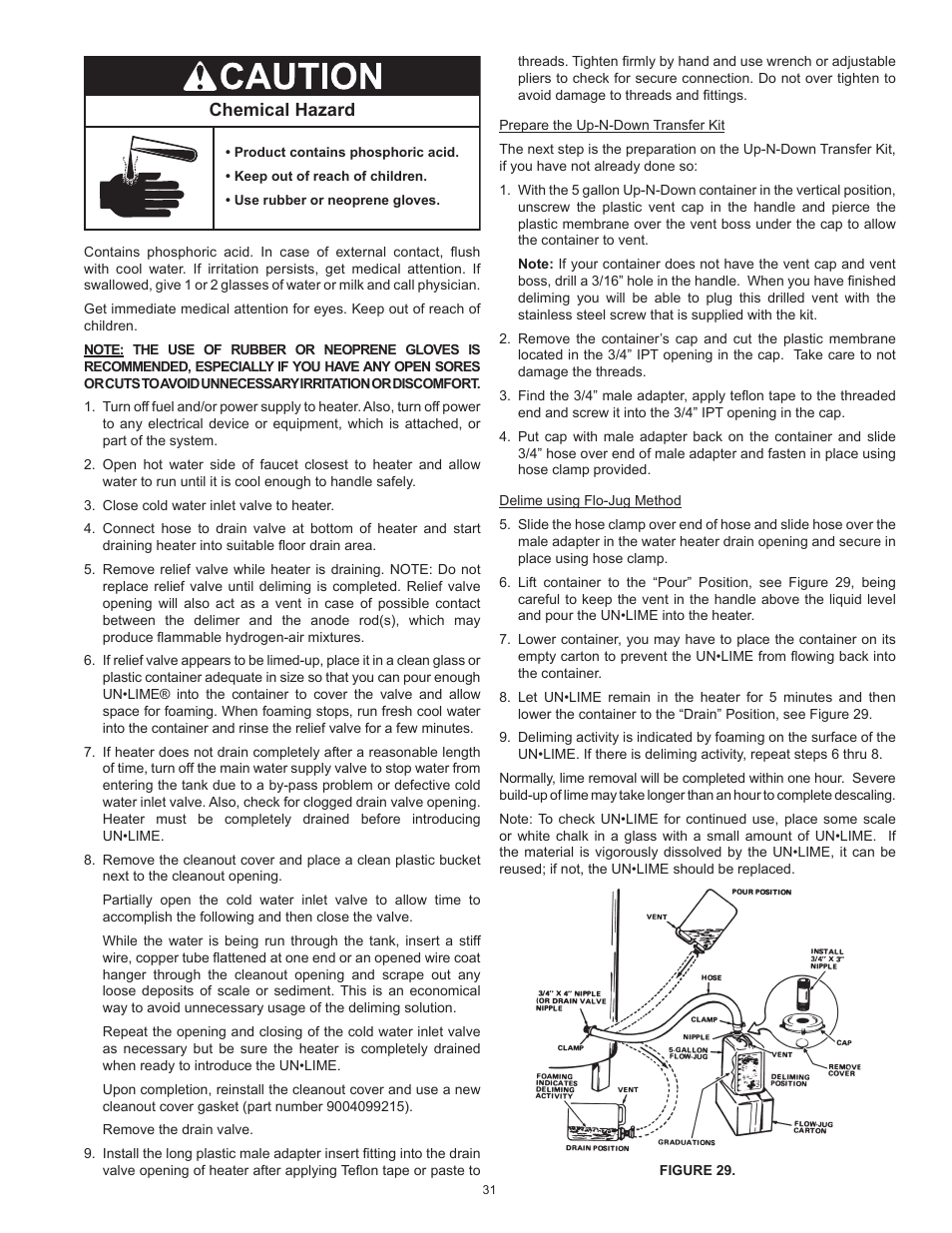 Chemical hazard | State SBN85 390NE A User Manual | Page 31 / 52