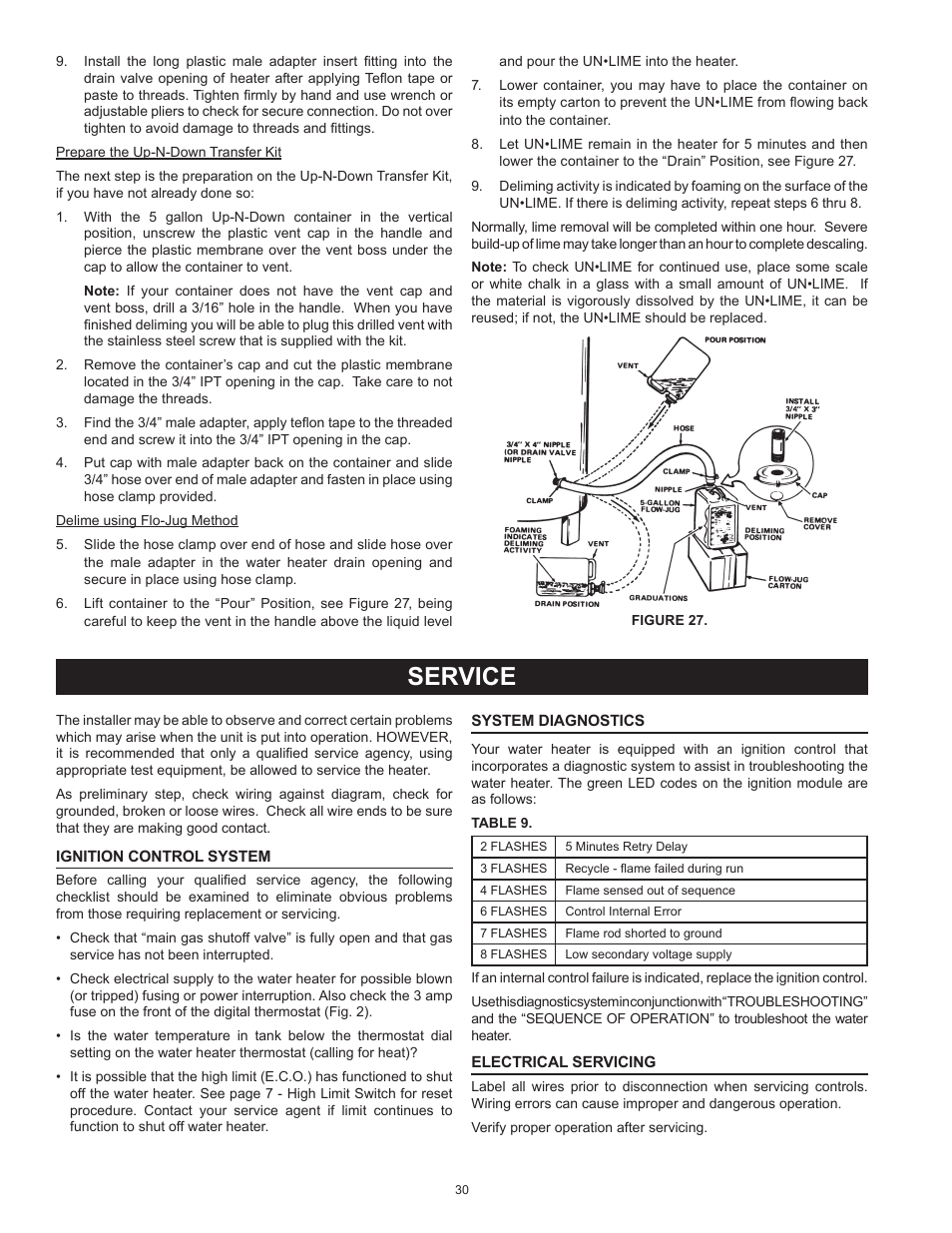 Service | State SBL100 199 NE User Manual | Page 30 / 52