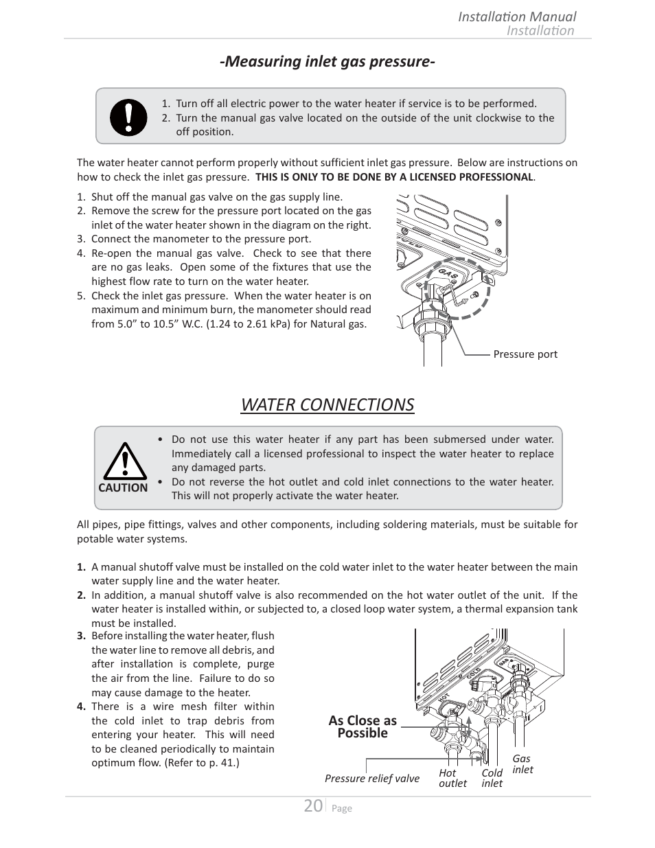 Water connections, Ͳdğăɛƶƌŝŷőŝŷůğƚőăɛɖƌğɛɛƶƌğͳ | State GTS-510U-NE User Manual | Page 20 / 56