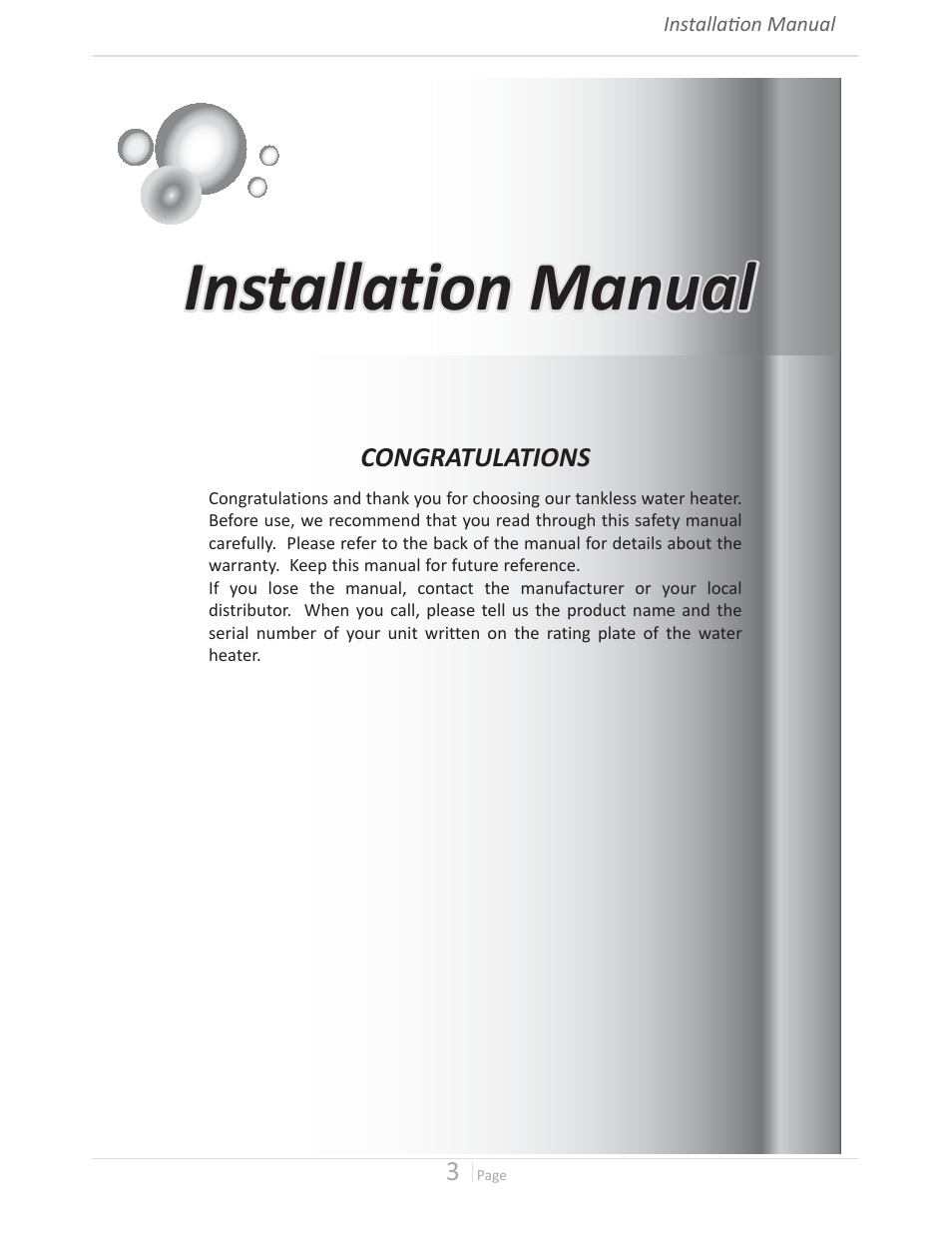 Installation manual | State GTS-510U-NE User Manual | Page 3 / 56