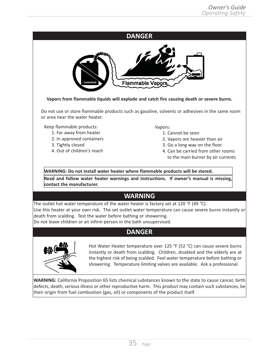 Danger, Warning | State GTS-510U-NE User Manual | Page 35 / 56