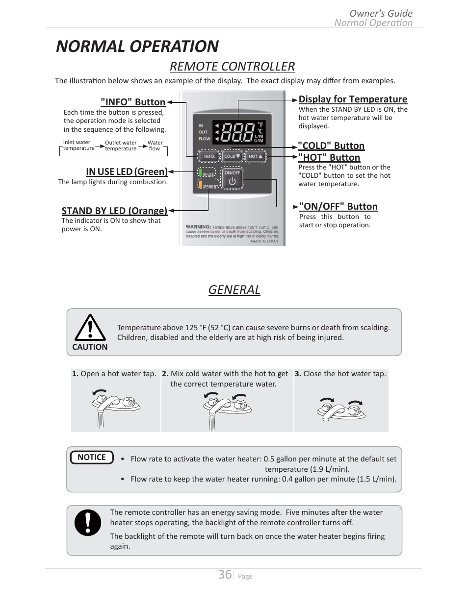 Normal operation, General zdkdkedzk>>z | State GTS-510U-NE User Manual | Page 36 / 56
