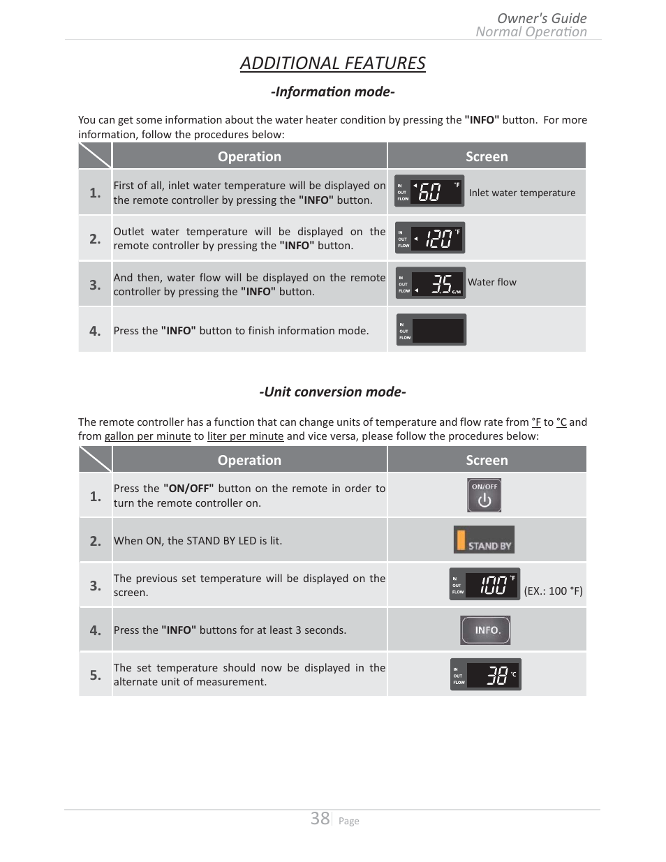 Additional features | State GTS-510U-NE User Manual | Page 38 / 56