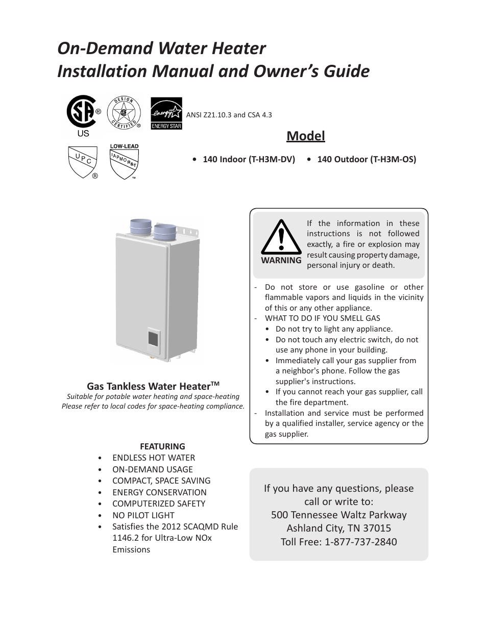 State GTS-140-PIH User Manual | 56 pages