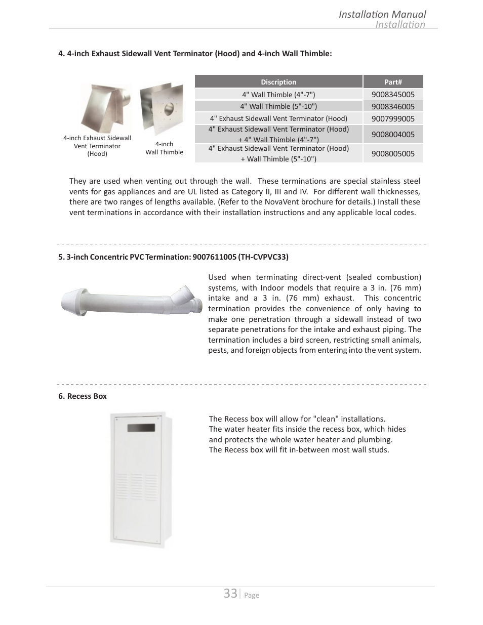 Installation installation manual | State GTS-140-PIH User Manual | Page 33 / 56