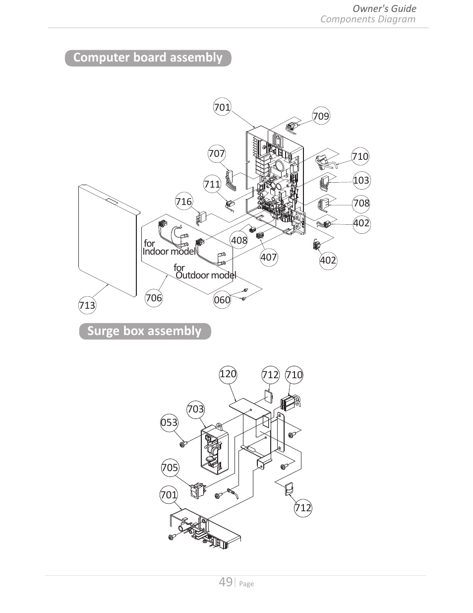 Computer board assembly surge box assembly | State GTS-140-PIH User Manual | Page 49 / 56