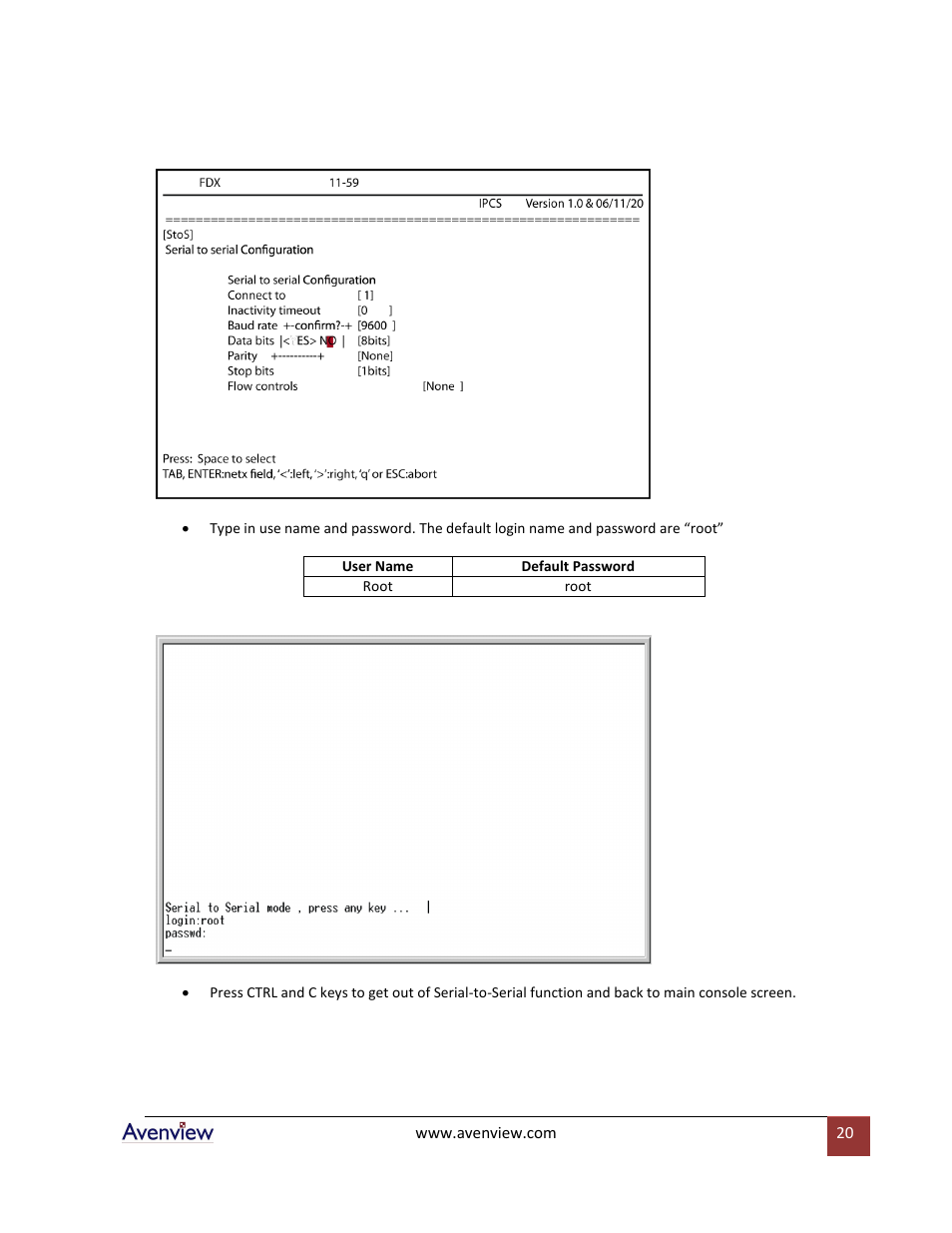 Avenview RTERM Series User Manual | Page 20 / 75