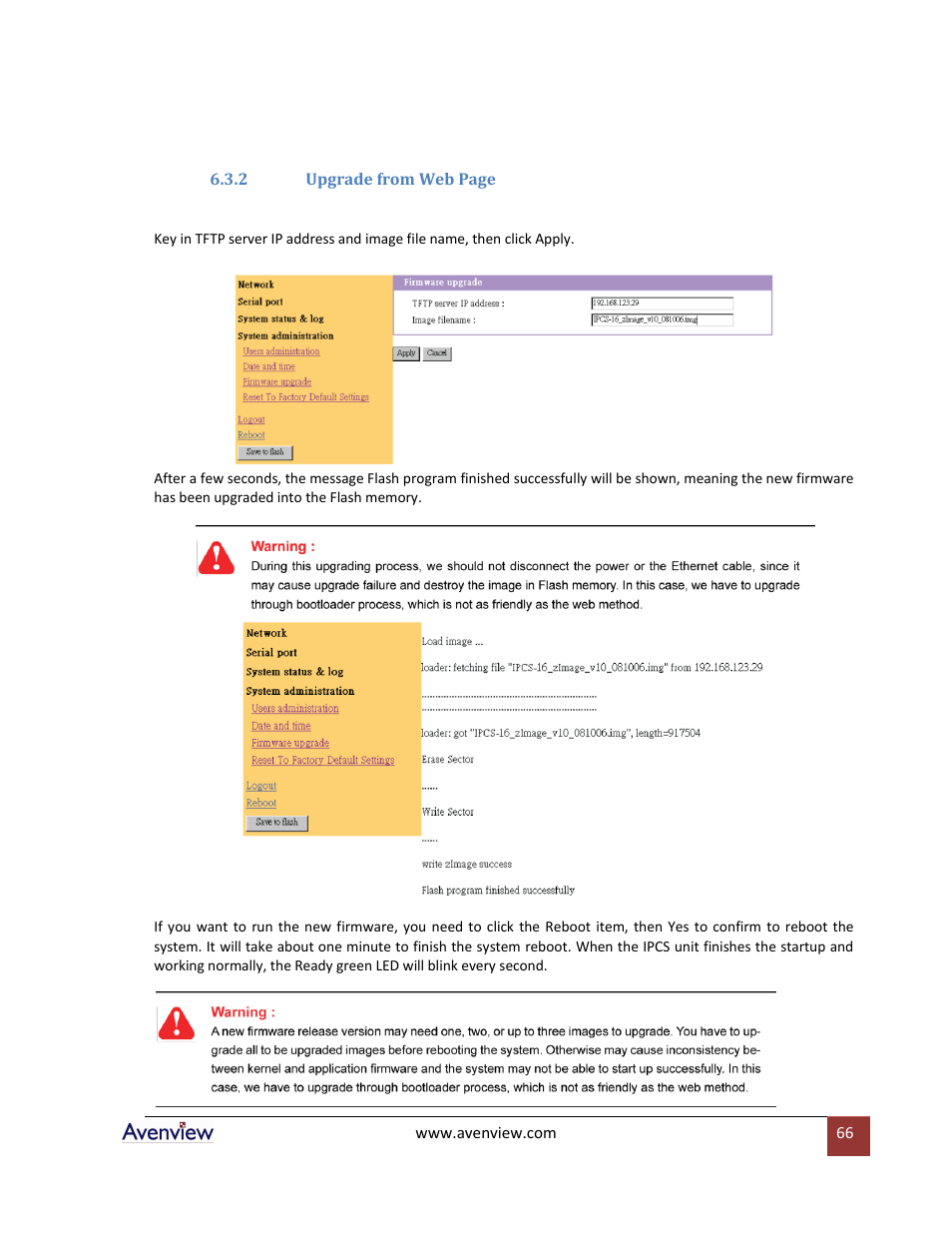 Avenview RTERM Series User Manual | Page 66 / 75