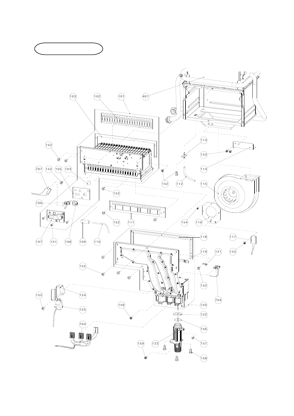 Burner assembly | State GTS-710-PIEA User Manual | Page 46 / 52