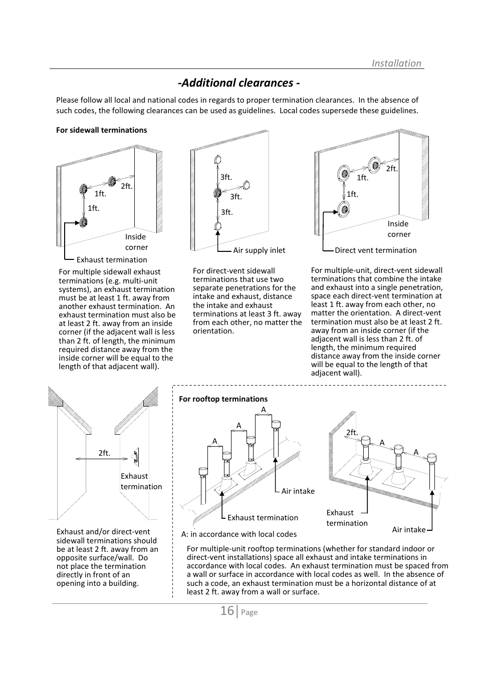 Additional clearances | State 520 User Manual | Page 16 / 52