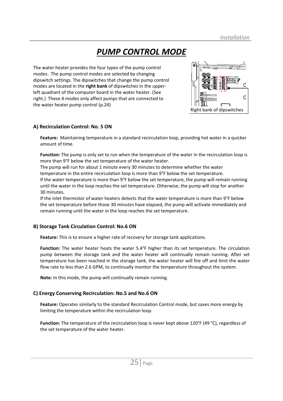 Pump control mode, Installation | State 520 User Manual | Page 25 / 52