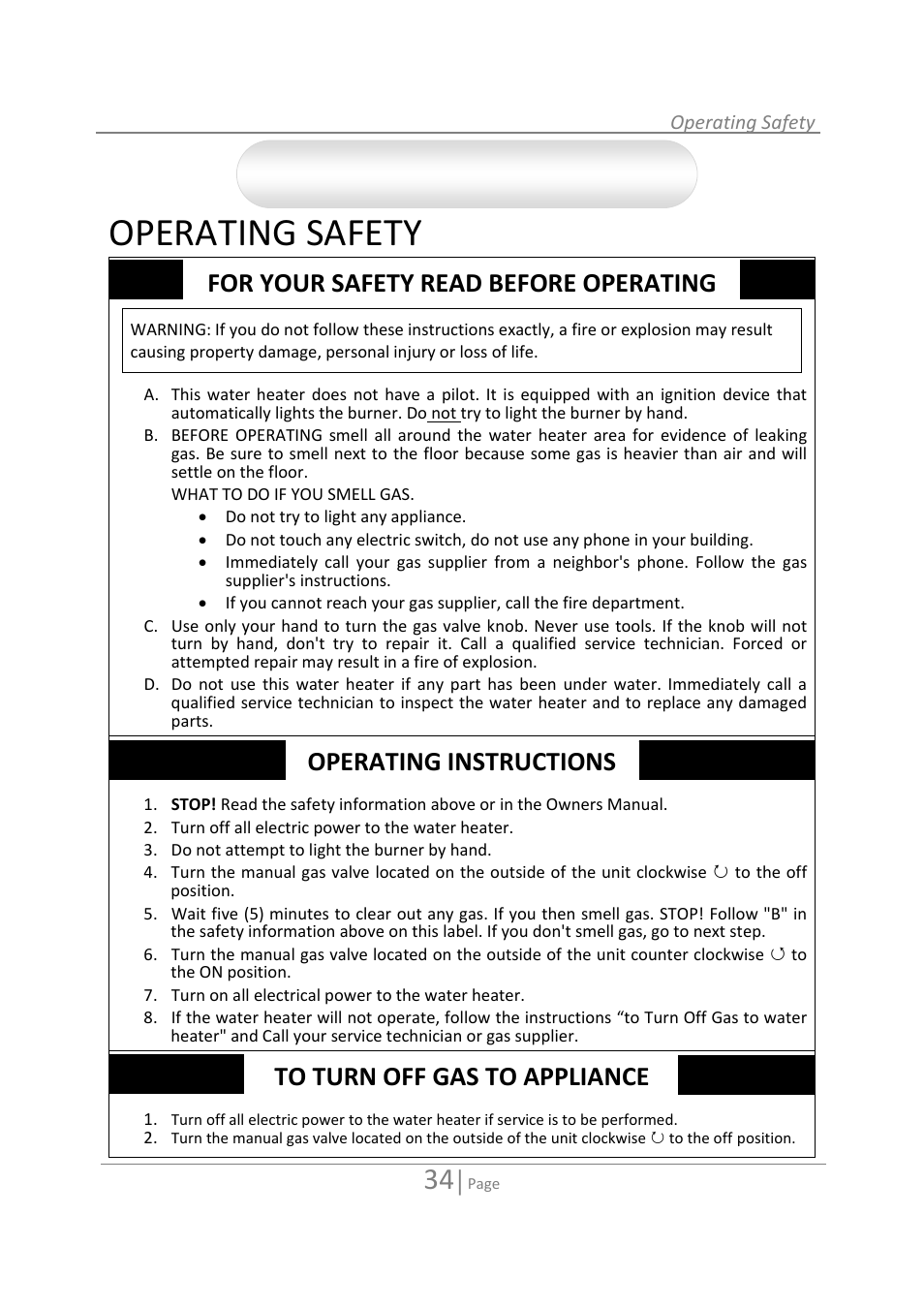 Operating safety | State 520 User Manual | Page 34 / 52