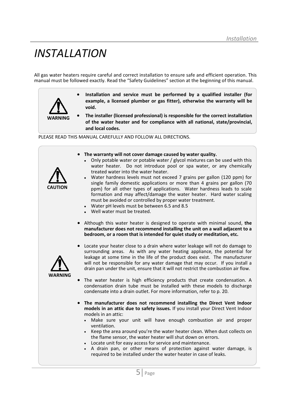 Installation | State 520 User Manual | Page 5 / 52