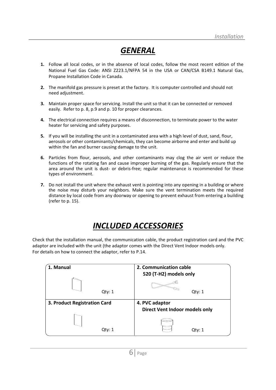 General, Included accessories | State 520 User Manual | Page 6 / 52