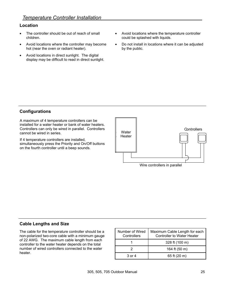 Temperature controller installation | State 705 User Manual | Page 25 / 36