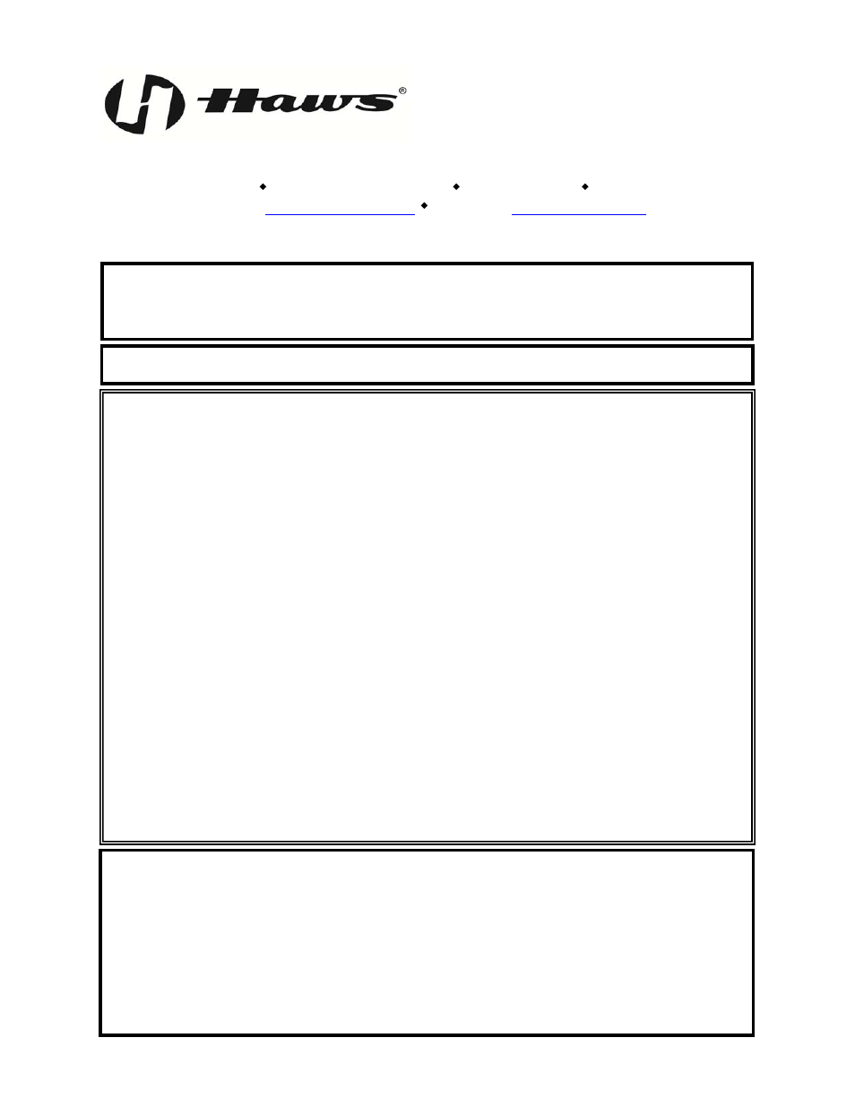 Haws 1152 User Manual | 4 pages