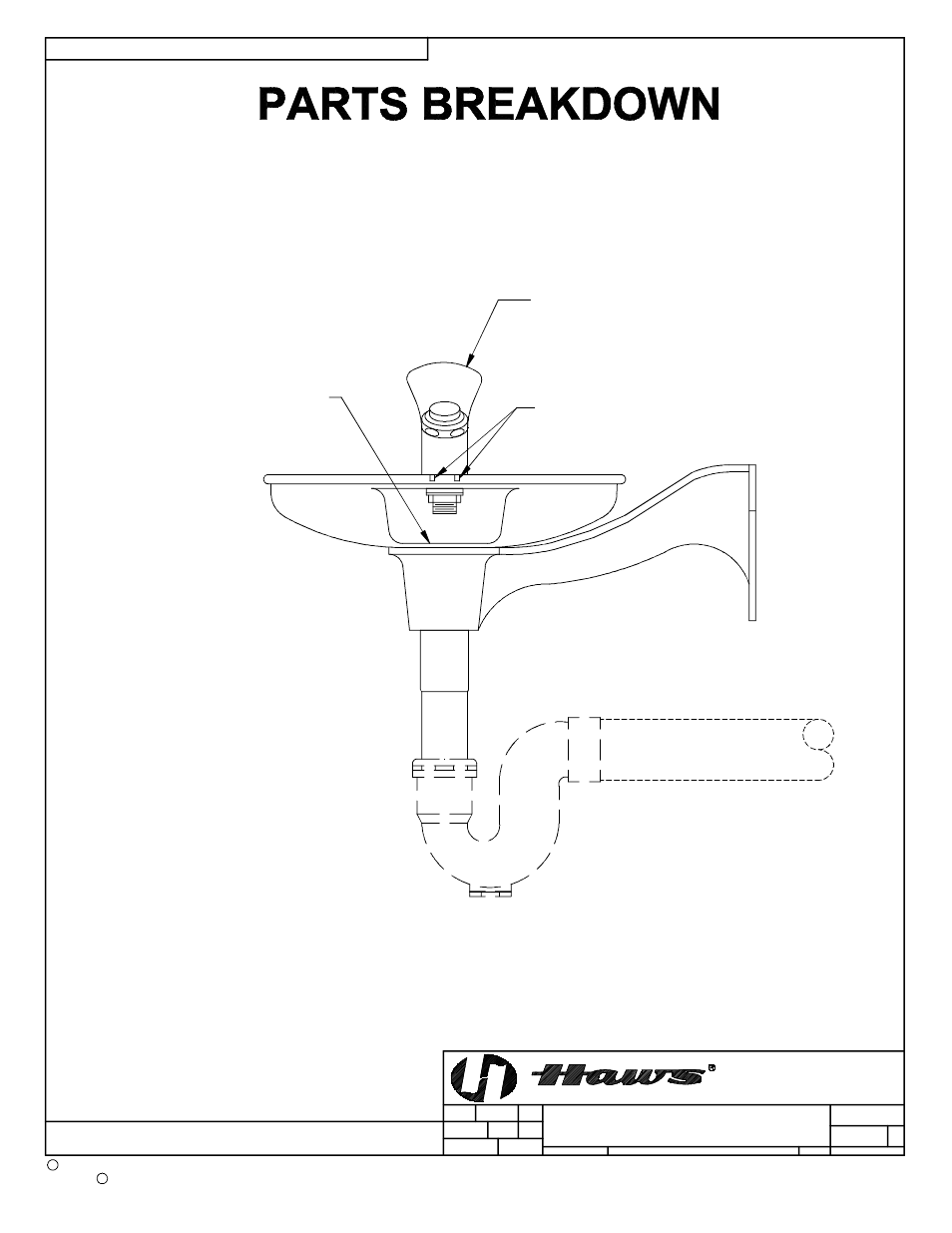 Bubbler head 6450 strainer, Page, When ordering parts please specify model number | 3 of 4 | Haws 1152 User Manual | Page 3 / 4