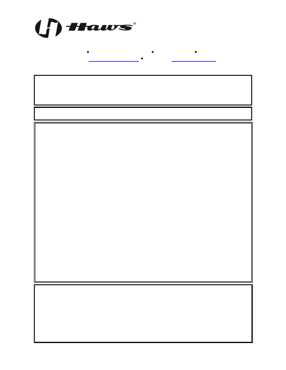 Haws 1900 User Manual | 7 pages