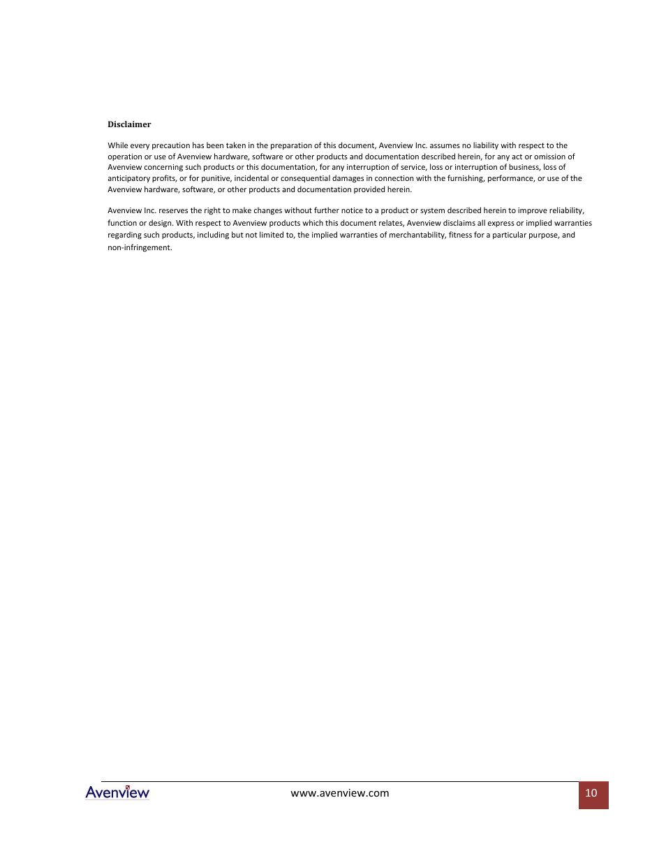 Avenview FO-HDSDI-L-SET User Manual | Page 10 / 10