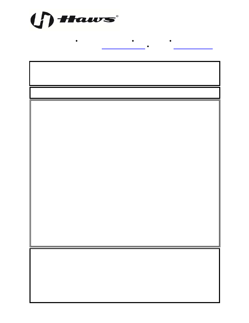 Haws 7270B User Manual | 4 pages
